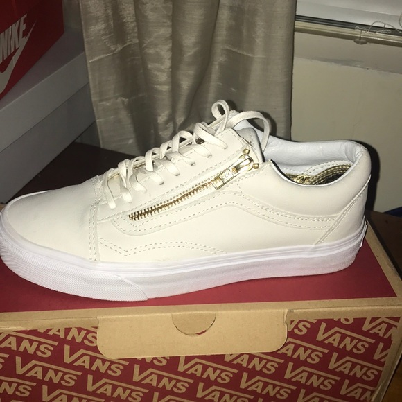 vans gold zipper